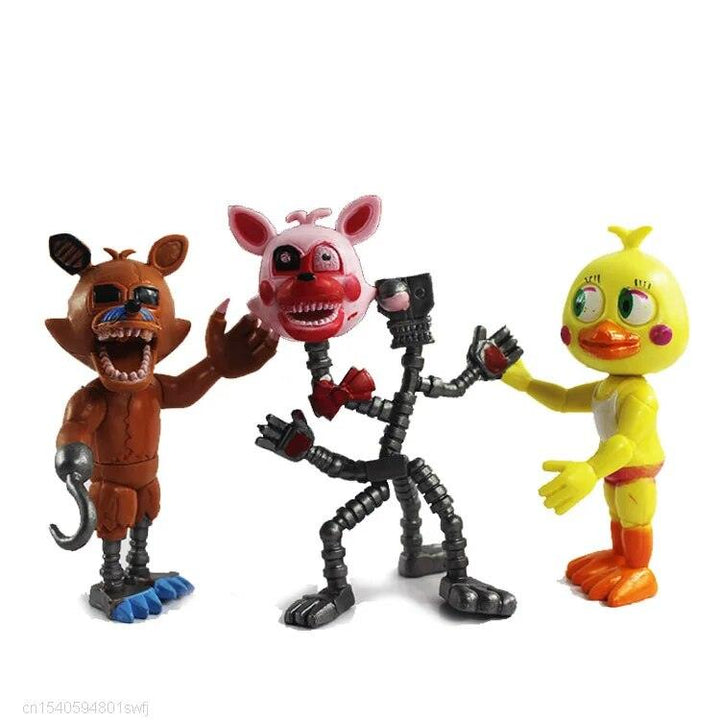 New 12pcs/Set Five Nights At Freddy's Action Figure Toys FNAF Figures Chica Bonnie Foxy Freddy Fazbear Bear Anime Toys For Kids - Brand My Case