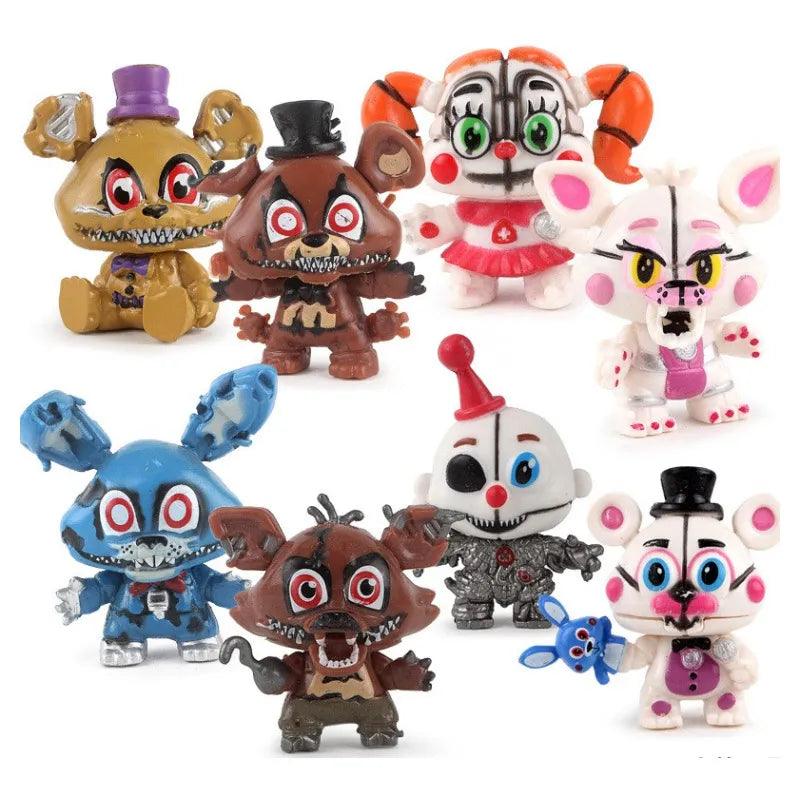 New 8Pcs/Set FNAF Five Nights At Freddys Freddy Toys Bonnie Foxy Fazbear Bear Action Figures Party Gifts For Boys Christmas Toy - Brand My Case
