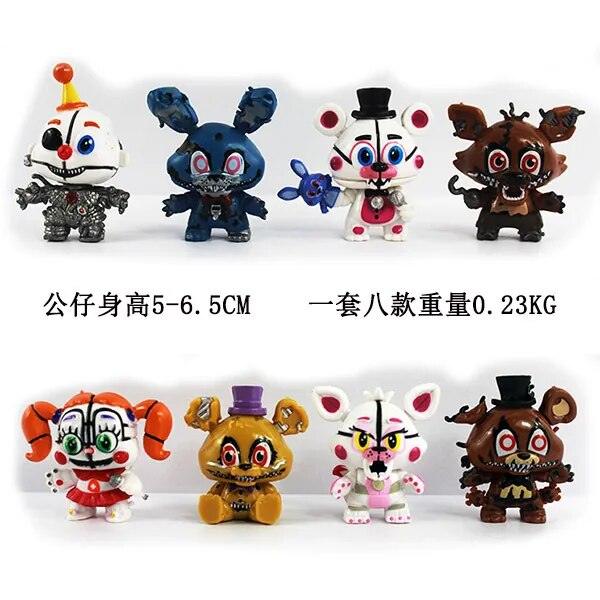 New 8Pcs/Set FNAF Five Nights At Freddys Freddy Toys Bonnie Foxy Fazbear Bear Action Figures Party Gifts For Boys Christmas Toy - Brand My Case