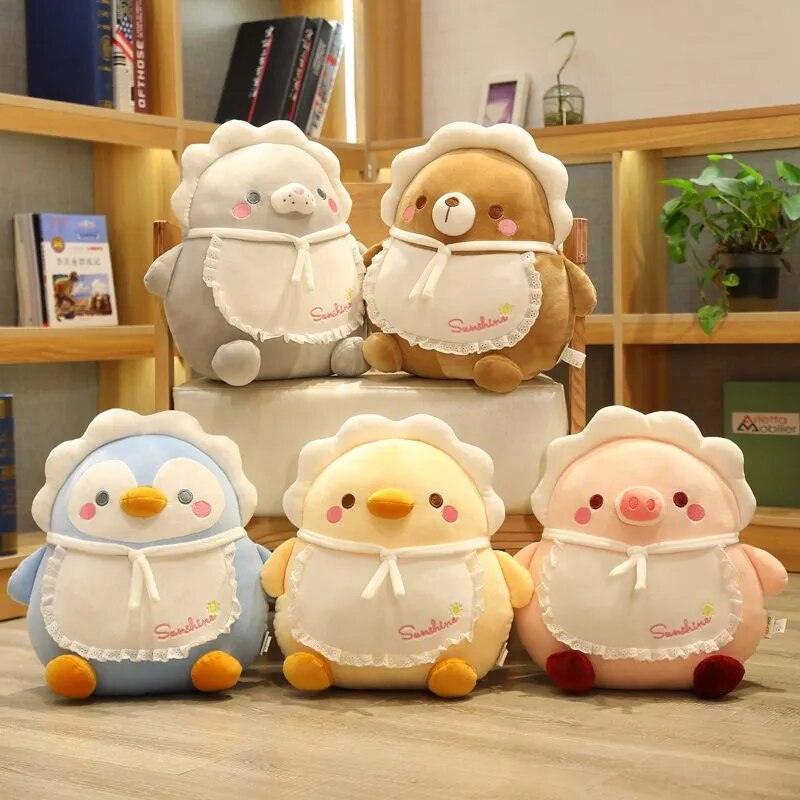 New Fat Kawaii Chicken Bear Rabbit Penguin Piggy Dinosaur Plush Pillow Toys Soft Stuffed Animal Doll Chair Cushion High Quality - Brand My Case