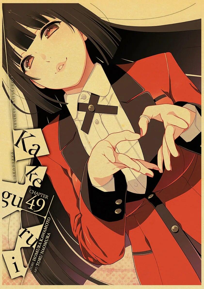 New Kakegurui Anime Poster Custom Vintage Poster Art Home Room Decoration Kraft Paper Wall Poster Prints - Brand My Case