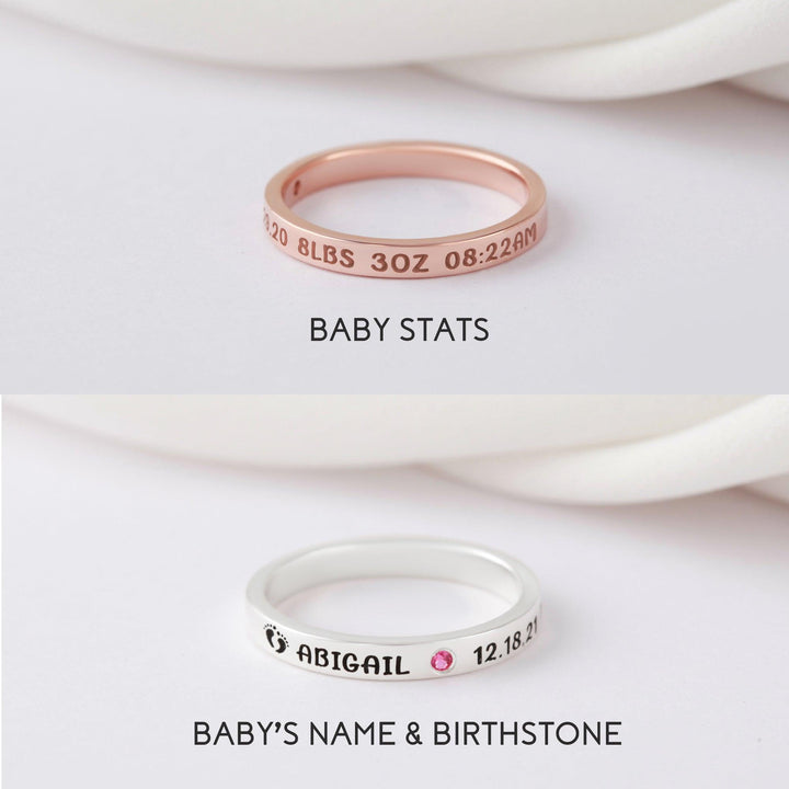 New Mom Ring, First Time Mother Gift, Baby Name Ring - Brand My Case