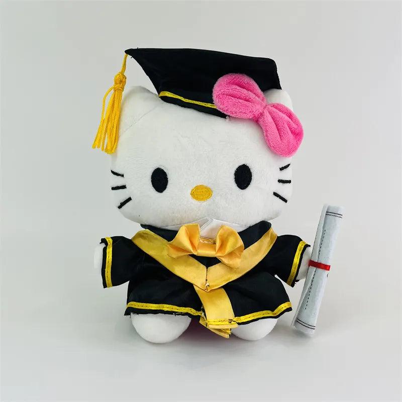 New Sanrio Anime Graduation Season Hello Kitty Plush Toy Cartoon Soft Stufffed Doll Room Decoration Toys For Children Gifts - Brand My Case