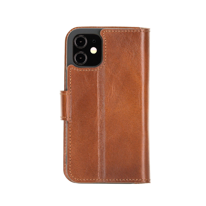 Non Detachable Leather Wallet Cases for Apple iPhone 12 Series - Brand My Case