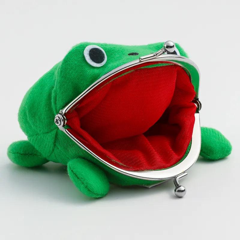 Novelty Adorable Anime Frog Wallet Coin Purse Key Chain Cute Plush Frog Cartoon Cosplay Purse For Women Bag Accessories - Brand My Case