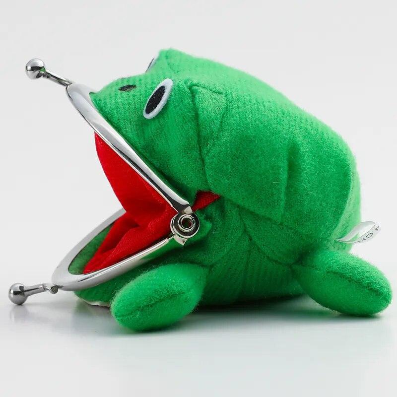 Novelty Adorable Anime Frog Wallet Coin Purse Key Chain Cute Plush Frog Cartoon Cosplay Purse For Women Bag Accessories - Brand My Case