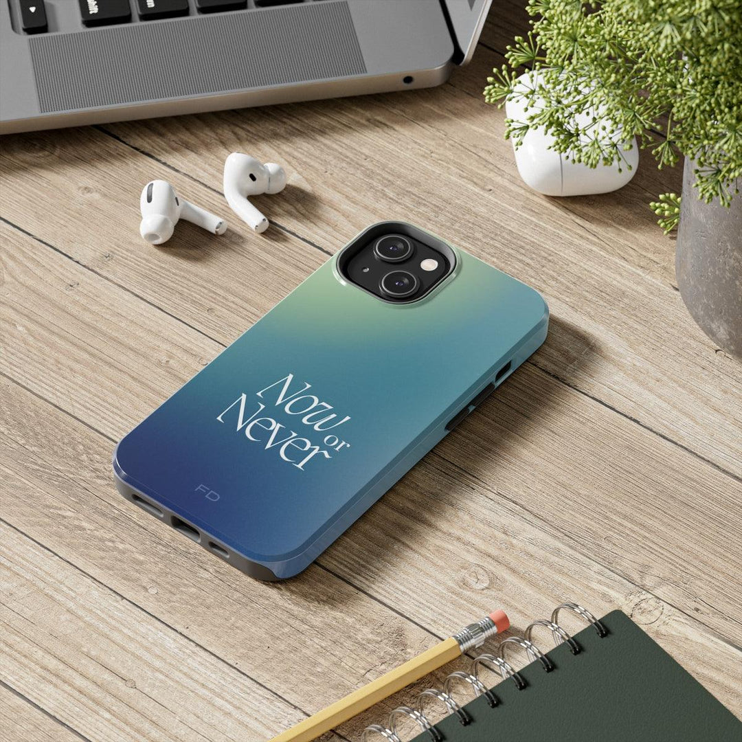 Now or Never Tough Case for iPhone with Wireless Charging - Brand My Case