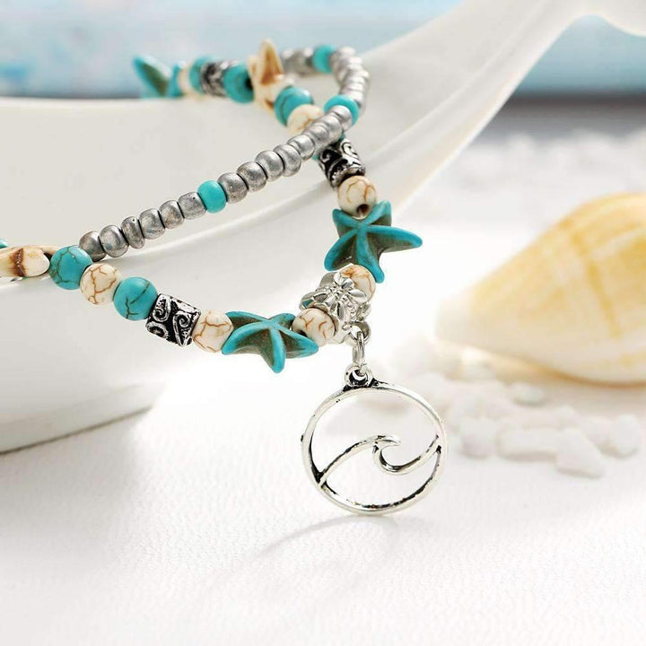 Ocean Theme Double Layer Anklet - Brand My Case