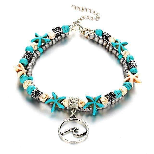 Ocean Theme Double Layer Anklet - Brand My Case