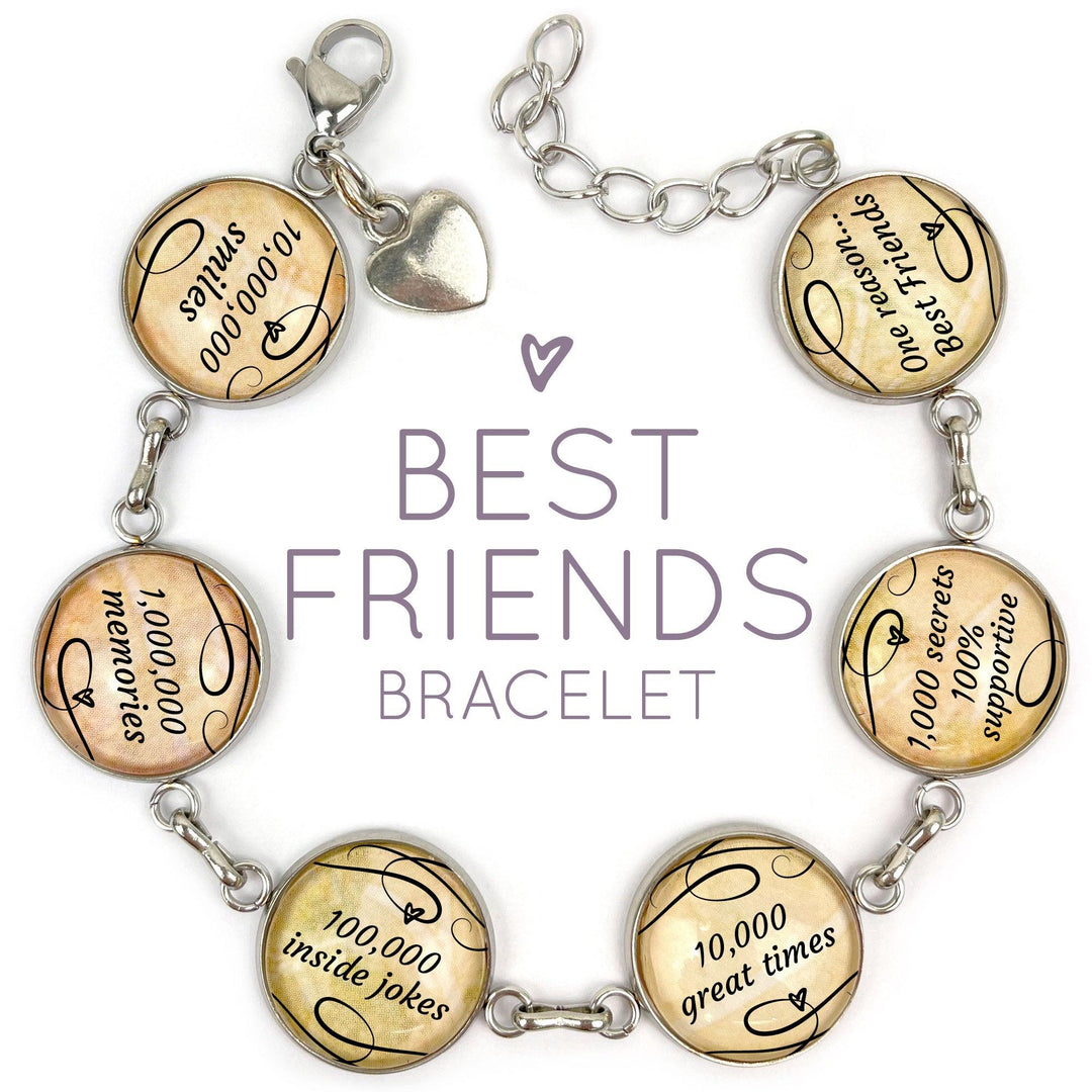 One Reason, Best Friends - Friendship Bracelet - Stainless Steel Charm - Brand My Case