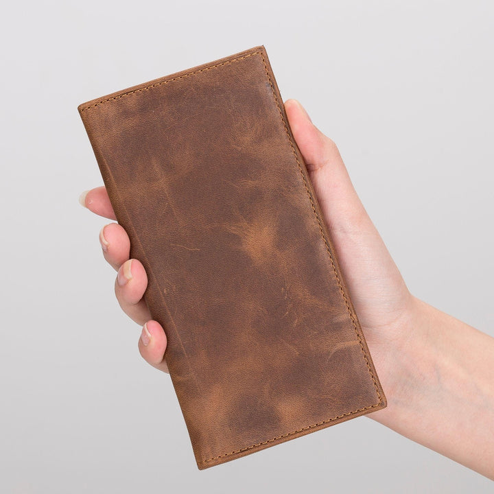 Ouray Handmade Full-Grain Leather Long Wallet for Men and Women - Brand My Case