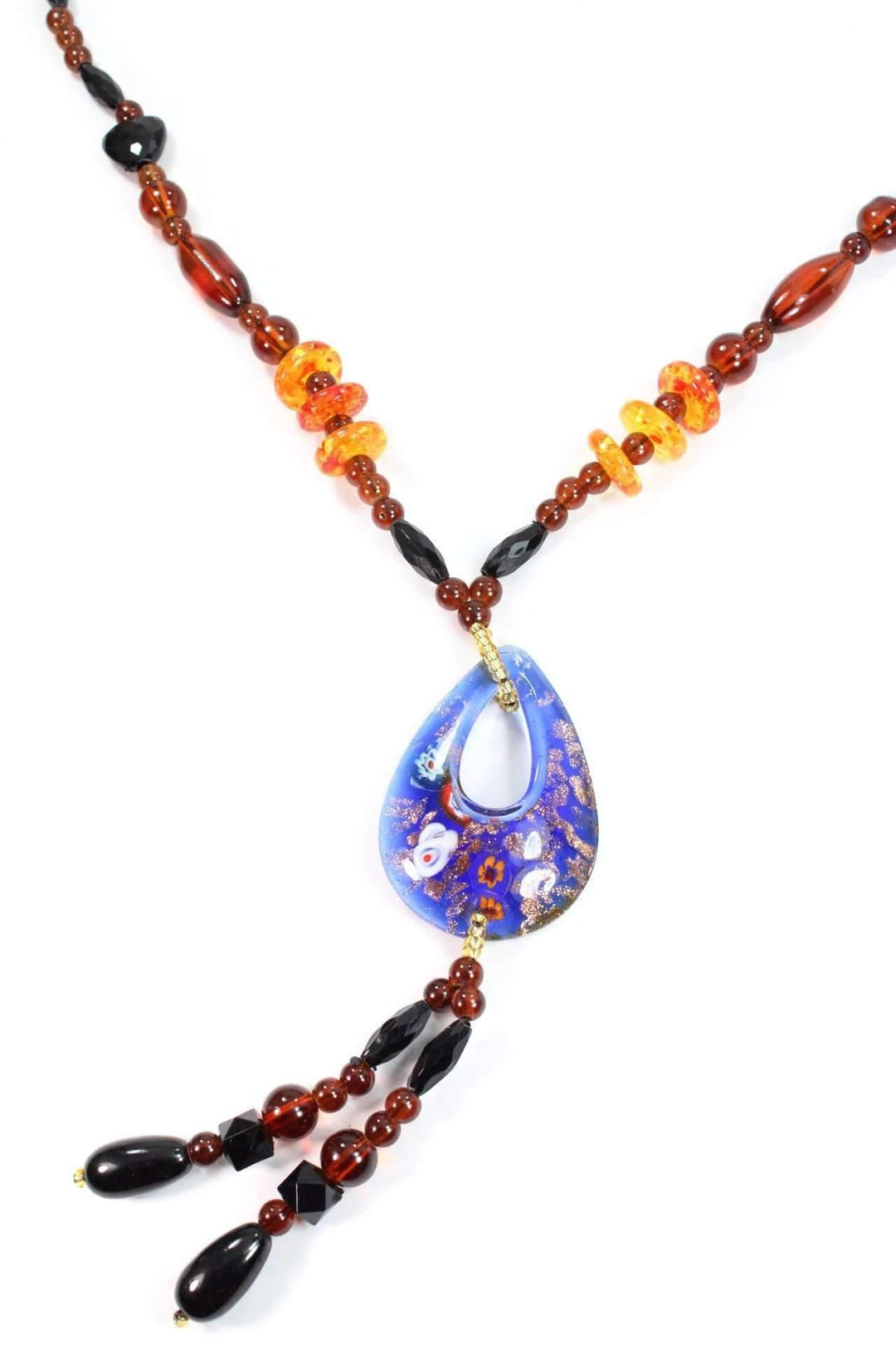 Oval Pendant Gypsy Style Shimmer Necklace - Brand My Case