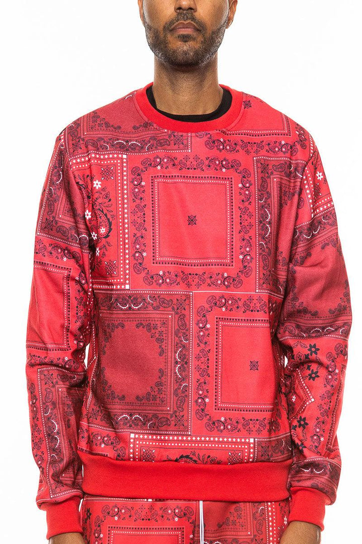 Paisley All Over Print Crewneck Sweatshirt - Brand My Case
