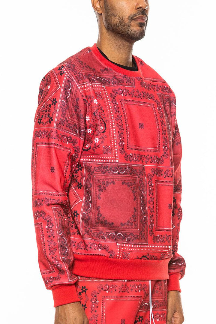 Paisley All Over Print Crewneck Sweatshirt - Brand My Case