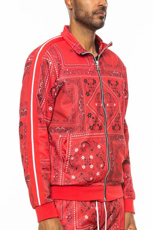Paisley All Over Print Track Jacket - Brand My Case