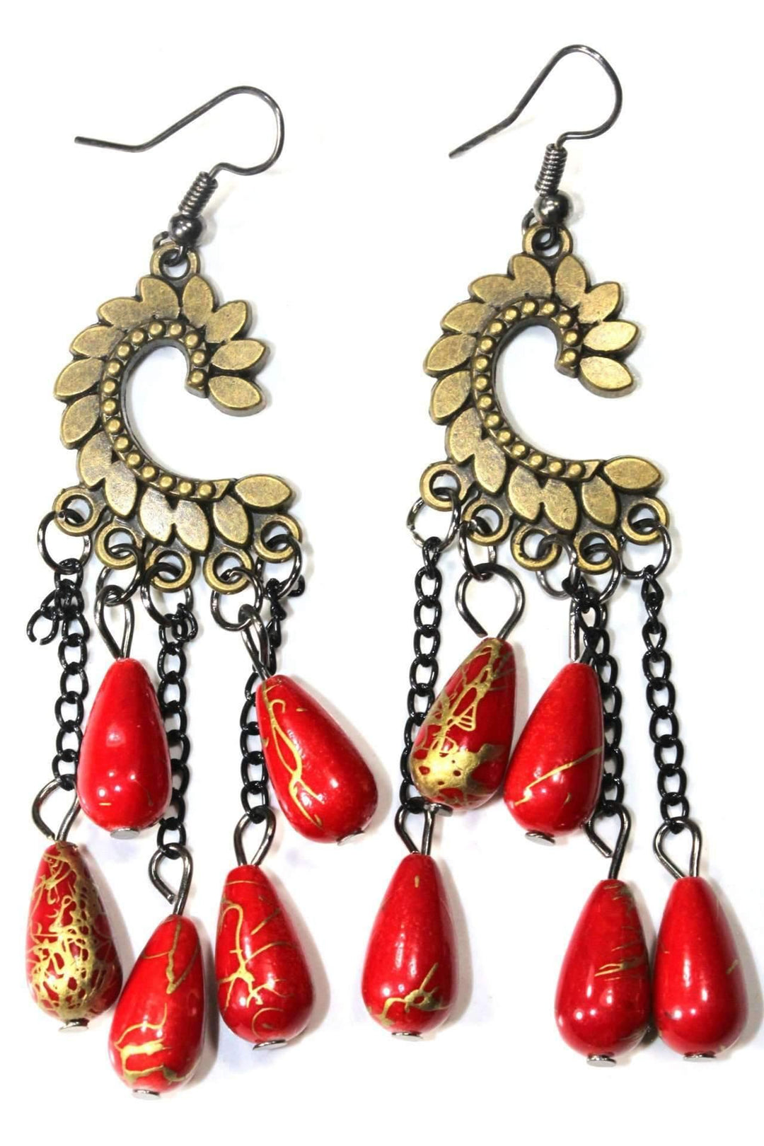 Paisley Petal & Shimmer Beads Earrings - Brand My Case