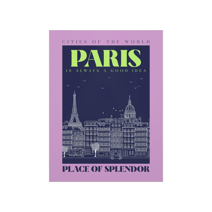 Paris City Outline Poster - Brand My Case