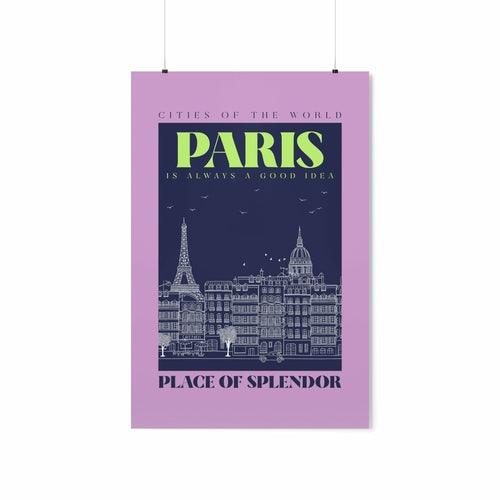 Paris City Outline Poster - Brand My Case