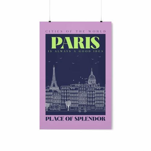 Paris City Outline Poster - Brand My Case