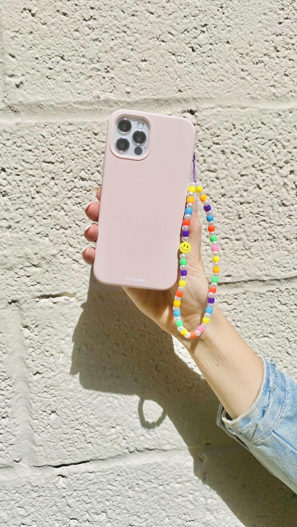 Pastel Smiles Beaded Phone Charm - Brand My Case