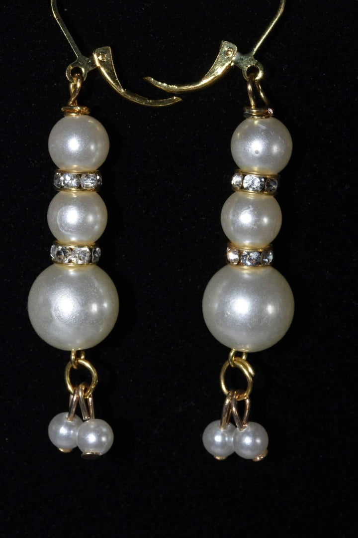 Pearls & Pave Charm Earrings - Brand My Case