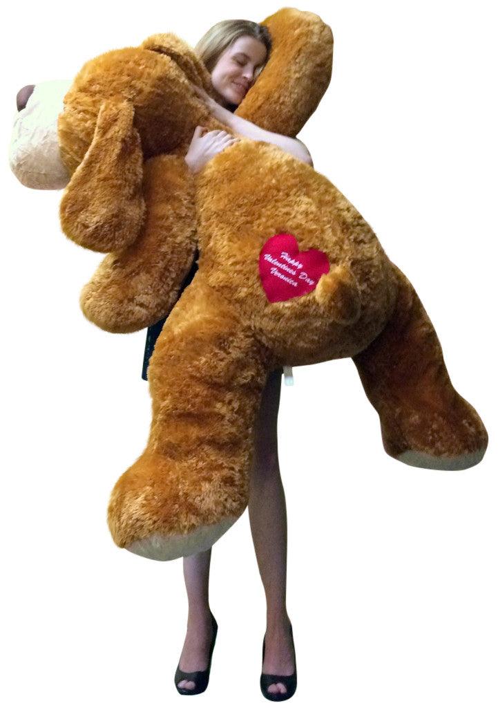 Personalized Big Plush Puppy Dog 5 Feet Long Soft, Your Message Custom - Brand My Case