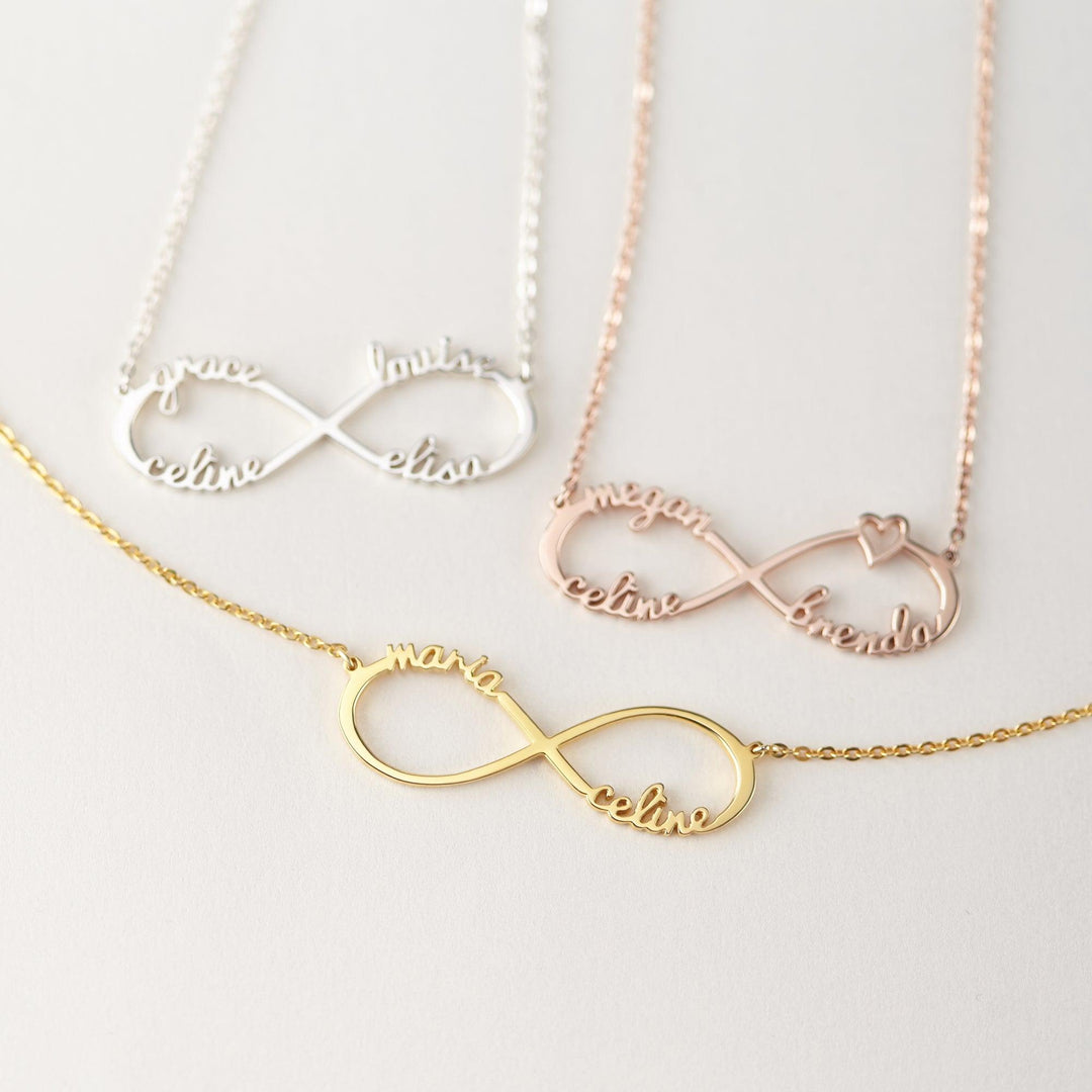 Personalized Infinity Name Necklace, Mom Necklace,Family Name Necklace - Brand My Case