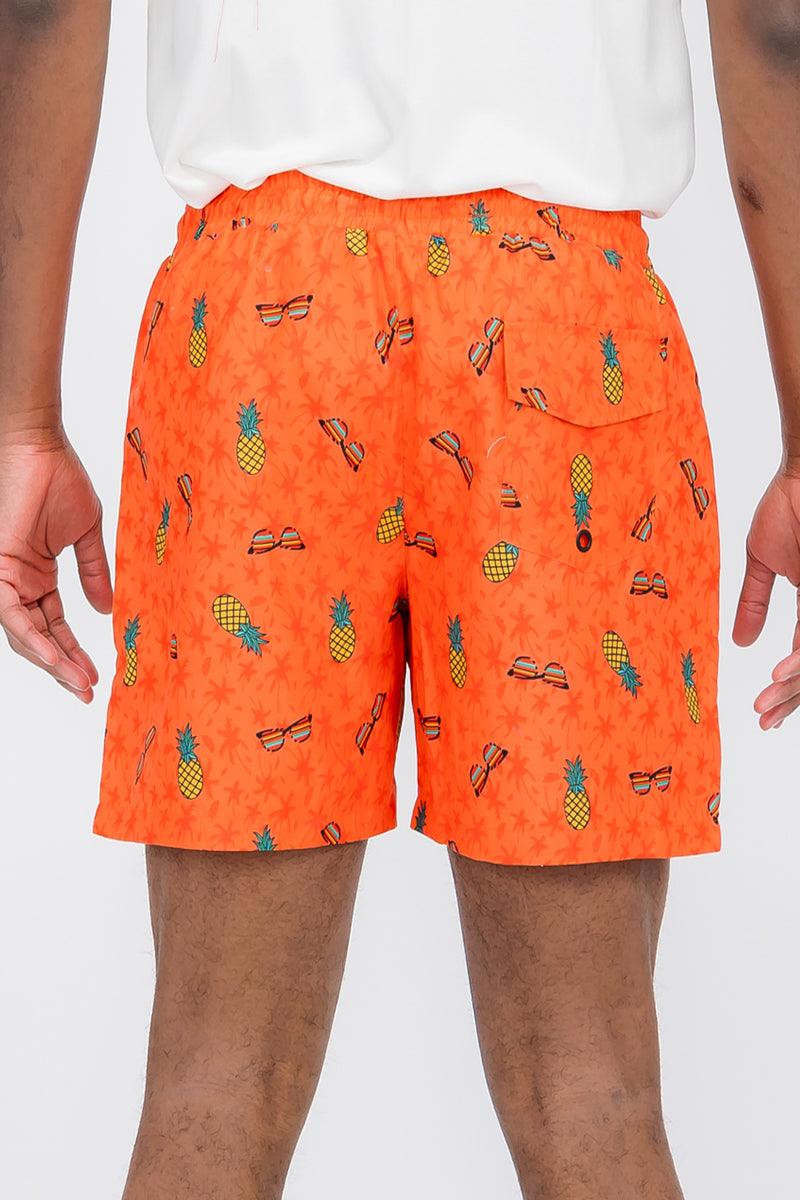 Pineapple Shade Print Swim Shorts - Brand My Case