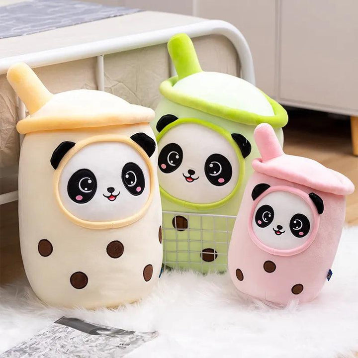 Plush Boba Tea Cup Toy Panda Bubble Tea Pillow Cute Fruit Drink Plush Stuffed Soft Apple Strawberry Milk Tea Kids Gift - Brand My Case