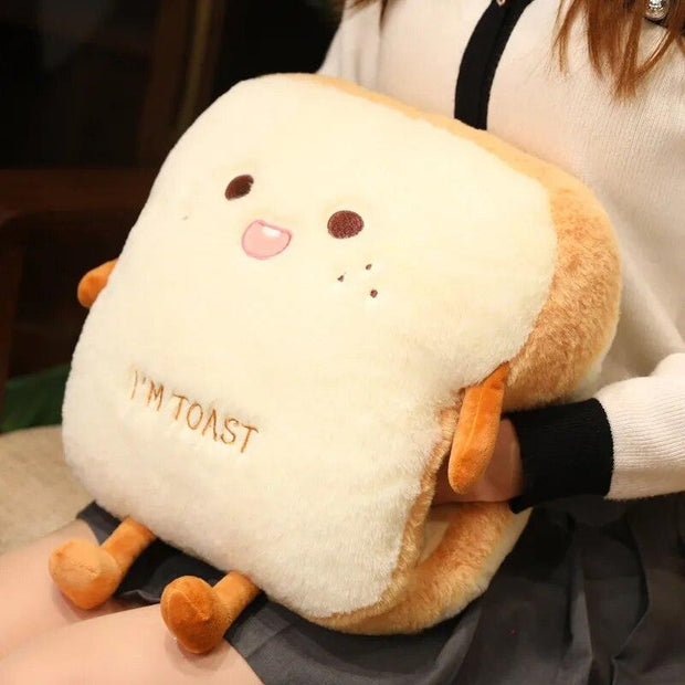 Plush Bread Pillow Cute Simulation Food Toast Soft Doll Warm Hand Pillow Cushion Home Decoration Kids Toys Birthday Gift - Brand My Case