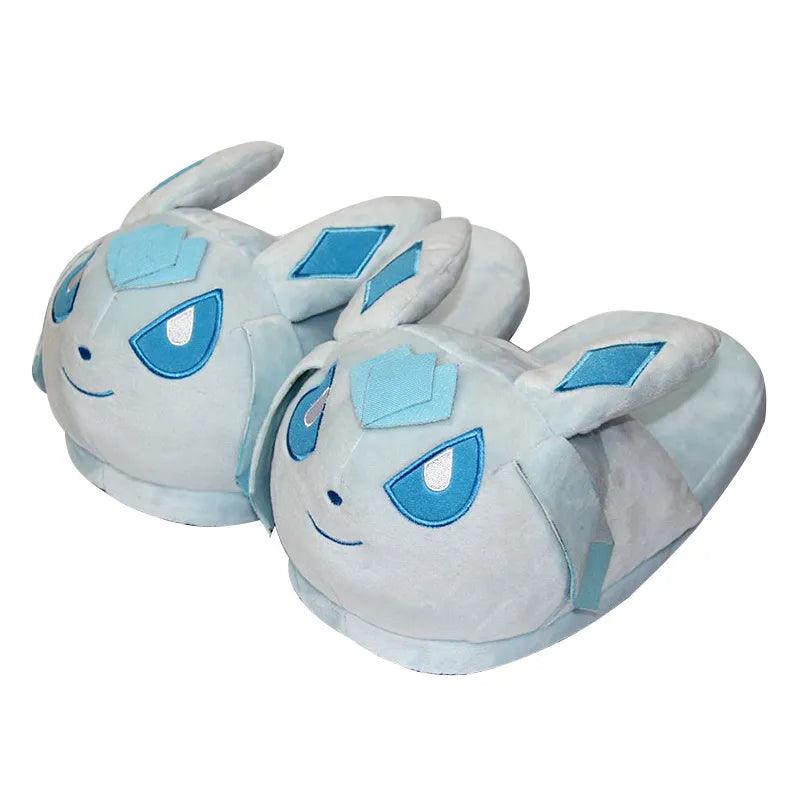 Pokemon Cotton Slippers Snorlax Charmander Psyduck Mudkip Pikachu Eevee Leafeon Glacia Umbreon Plush Anime Plushie Shoes Gift - Brand My Case