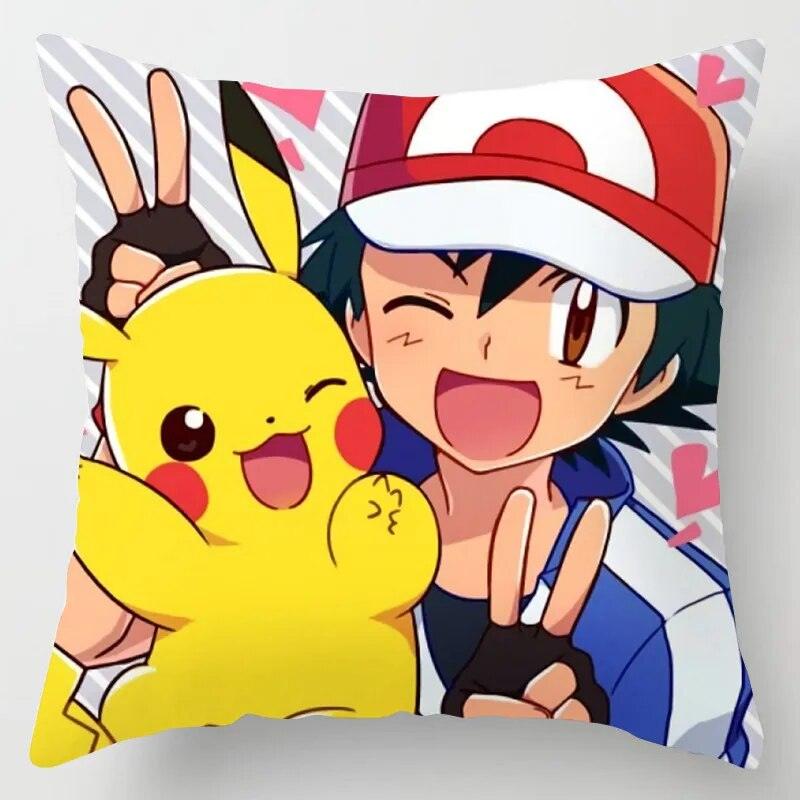 Pokemon Pillowcase Pikachu Pillow Cover 45x45 Cartoon Anime Printed Cushion Cover Decorative Sofa Pillow Case Plush Cover Gifts - Brand My Case