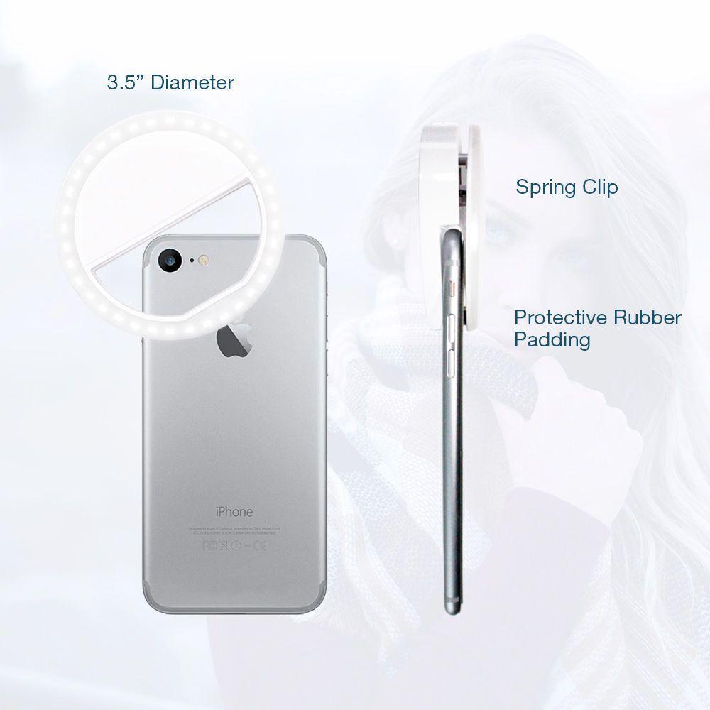 Portable Selfie Ring Clip On for Mobile Phone - Brand My Case