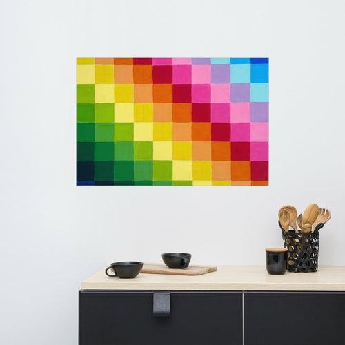 Poster - Rainbow Pattern - By Ingrid DiPonsard - Brand My Case