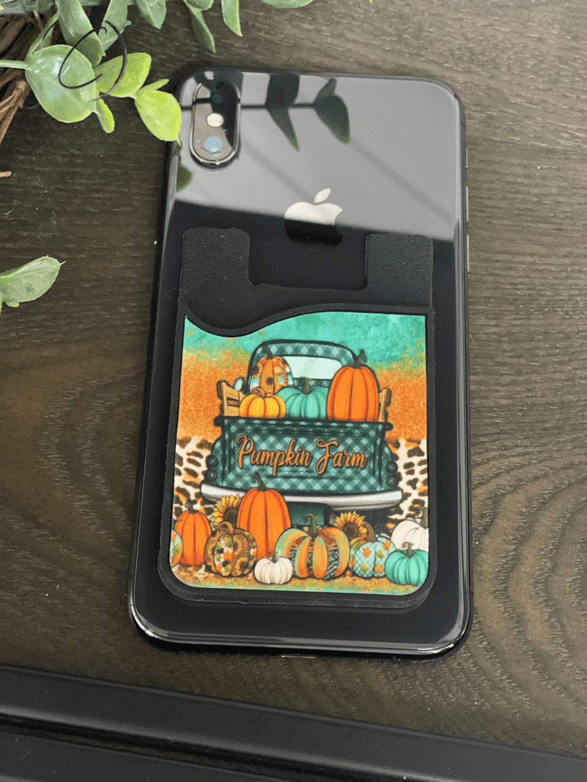 Pumpkin Farm Truck Card Caddy Phone Wallet - Brand My Case