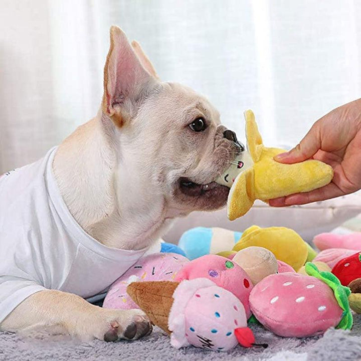 Puppy Dog Plush Squeaky Toys for Small Medium Dogs Bone Aggressive Chewers for Pet Cat Products Puppy Accessories - Brand My Case
