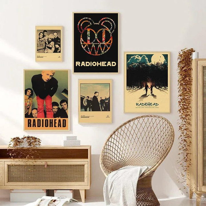 Radiohead Band Music Poster - Retro Art Deco Home Decor - Brand My Case