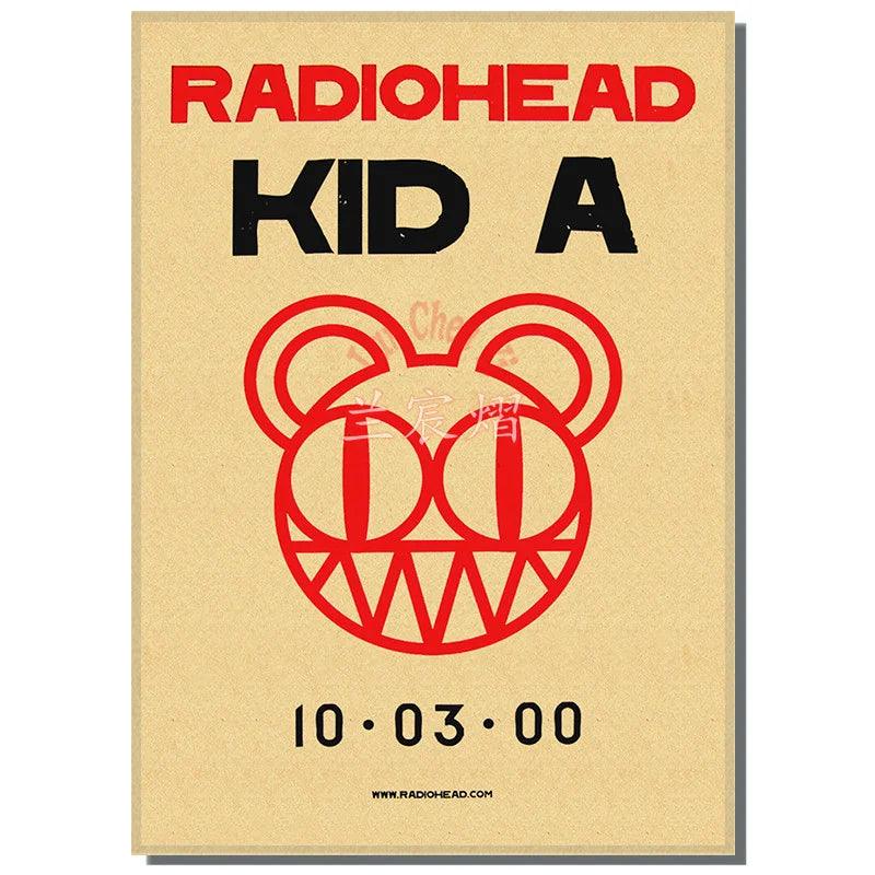 Radiohead Band Music Poster - Retro Art Deco Home Decor - Brand My Case