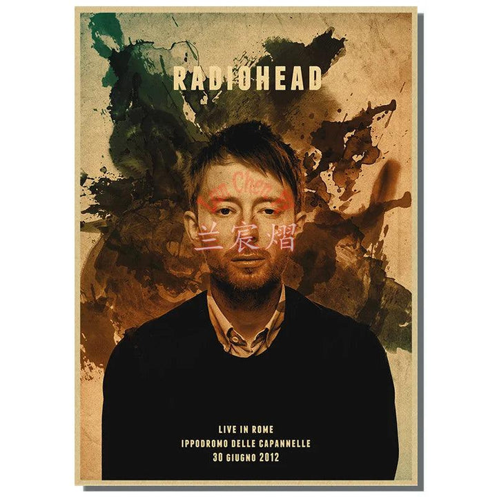 Radiohead Band Music Poster - Retro Art Deco Home Decor - Brand My Case