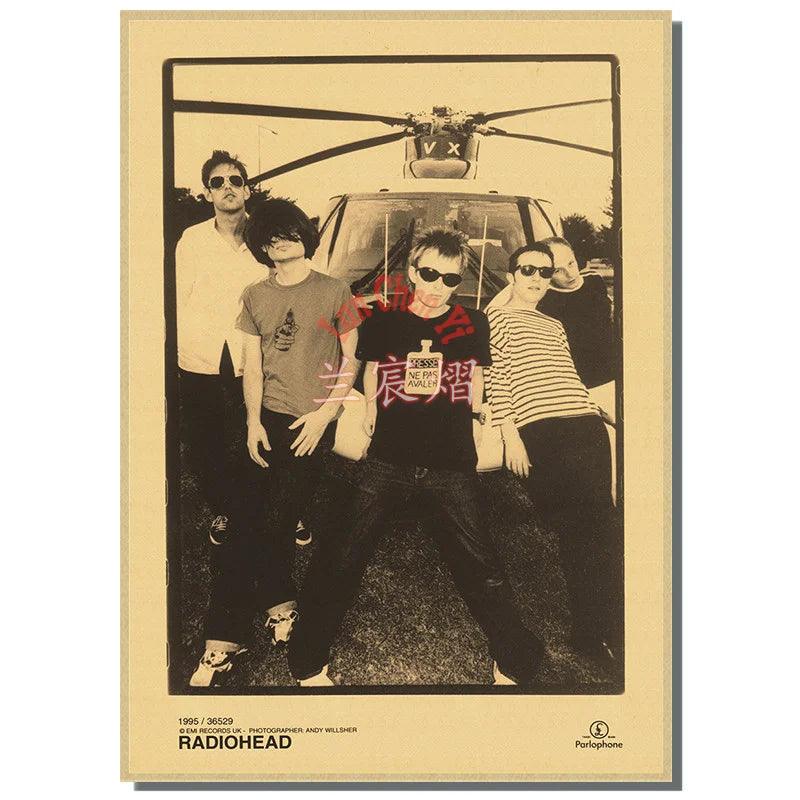 Radiohead Band Music Poster - Retro Art Deco Home Decor - Brand My Case