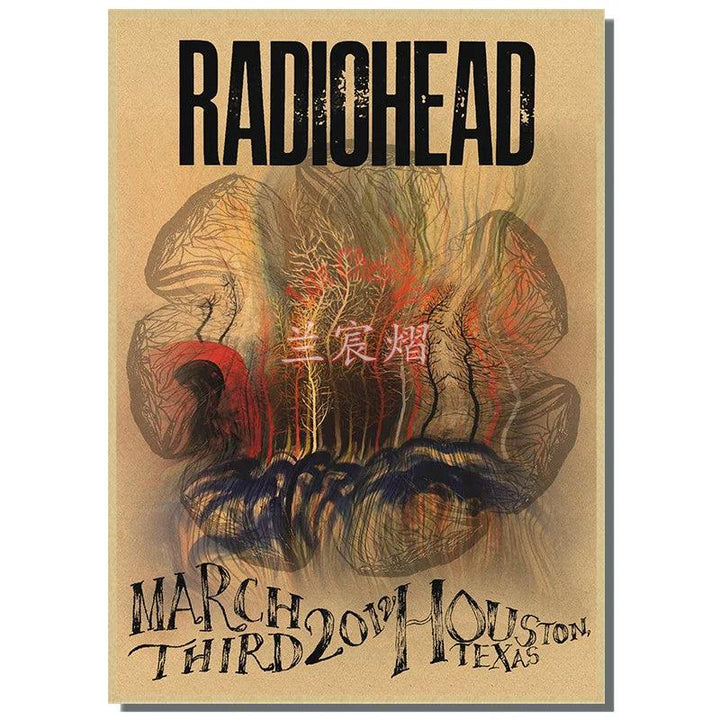 Radiohead Band Music Poster - Retro Art Deco Home Decor - Brand My Case