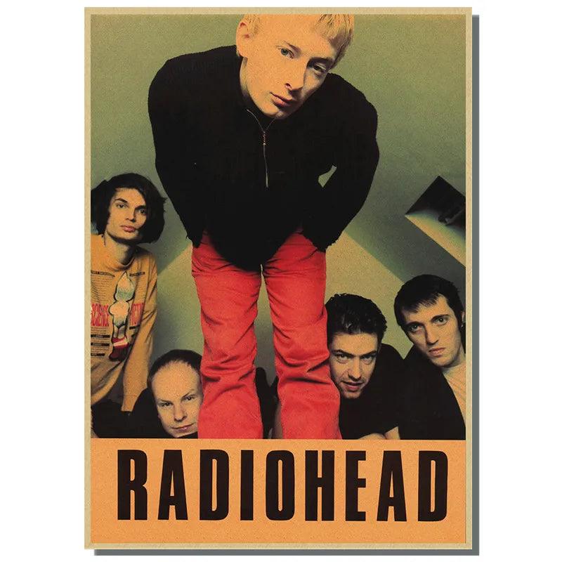 Radiohead Band Music Poster - Retro Art Deco Home Decor - Brand My Case