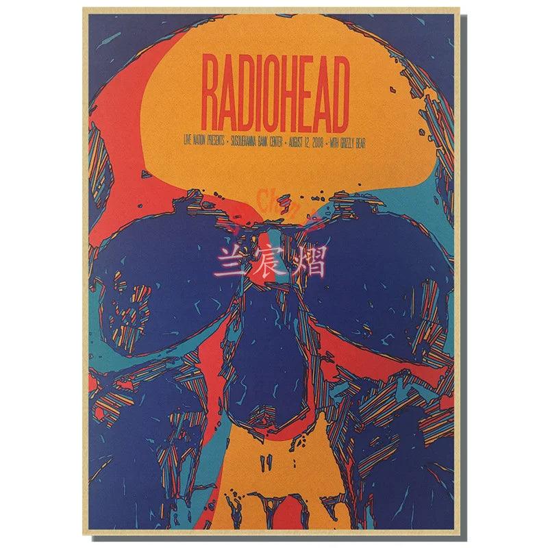 Radiohead Band Music Poster - Retro Art Deco Home Decor - Brand My Case