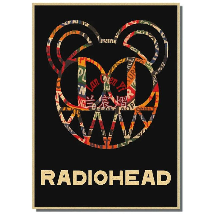 Radiohead Band Music Poster - Retro Art Deco Home Decor - Brand My Case