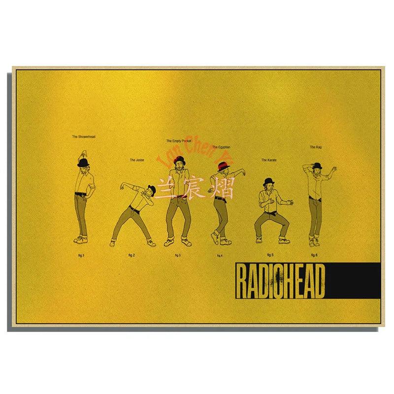 Radiohead Band Music Poster - Retro Art Deco Home Decor - Brand My Case