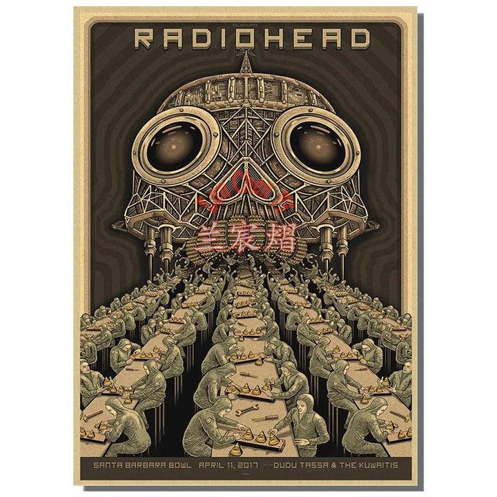 Radiohead Band Music Poster - Retro Art Deco Home Decor - Brand My Case