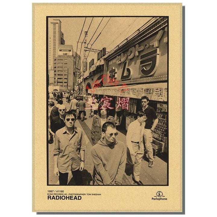 Radiohead Band Music Poster - Retro Art Deco Home Decor - Brand My Case