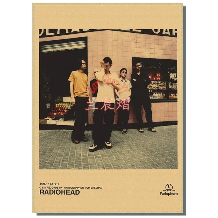 Radiohead Band Music Poster - Retro Art Deco Home Decor - Brand My Case