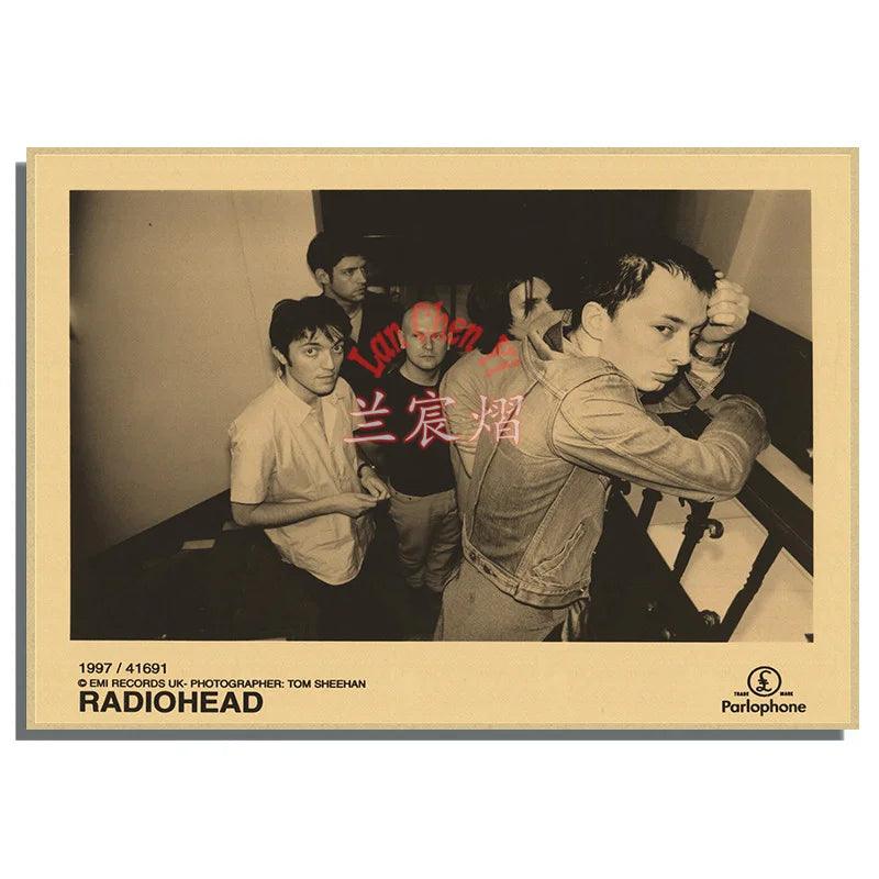 Radiohead Band Music Poster - Retro Art Deco Home Decor - Brand My Case