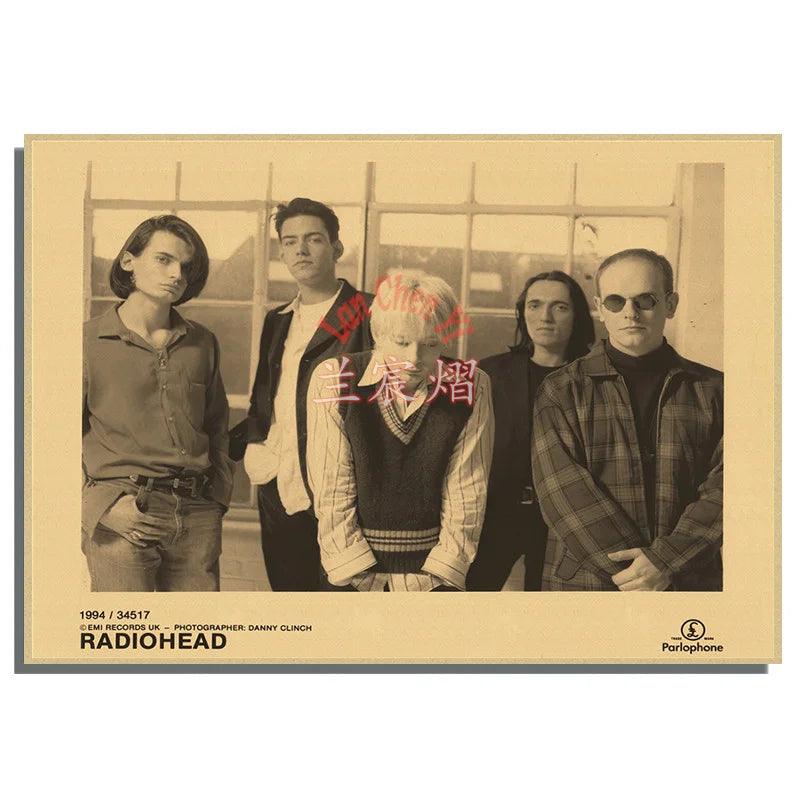 Radiohead Band Music Poster - Retro Art Deco Home Decor - Brand My Case